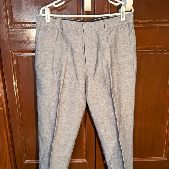 J Crew Thompson Slim Fit Linen Suit Pants - 32x32 - gray - Picture 1 of 5